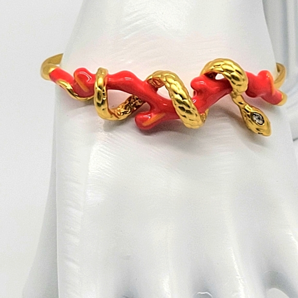 SOLD- Alexis Bittar Sea Snake in the Coral Reef Adjustable Cuff w/ - Picture 9 of 17